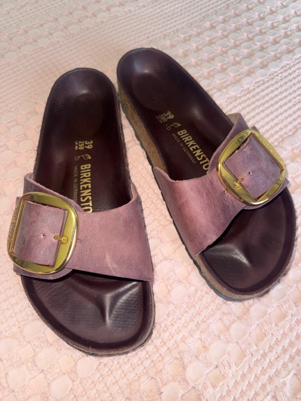 Birkenstock Madrid big buckle purple leather 39